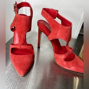 BCBG Red Suede Heels